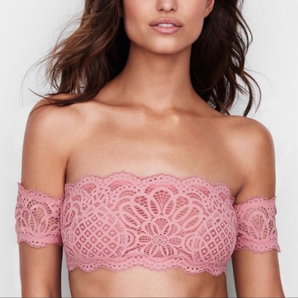 VS | Pink Lace Off Shoulder bra bralette dream - Picture 1 of 6